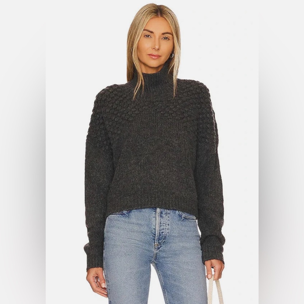 Free People Bradley Pullover Charcoal Sweater